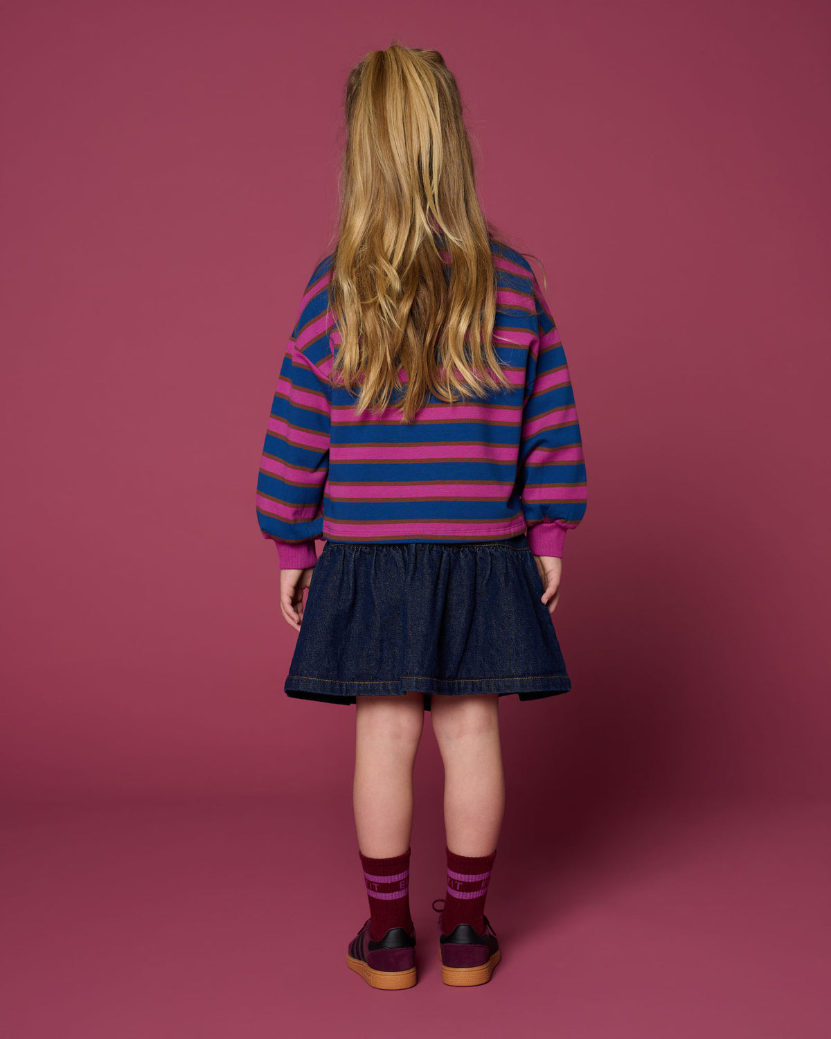 Polo Sweater | Stripe, Petit Blush
