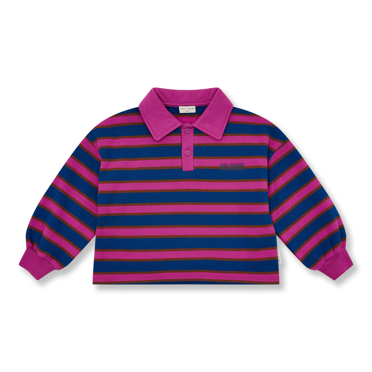 Polo Sweater | Stripe, Petit Blush