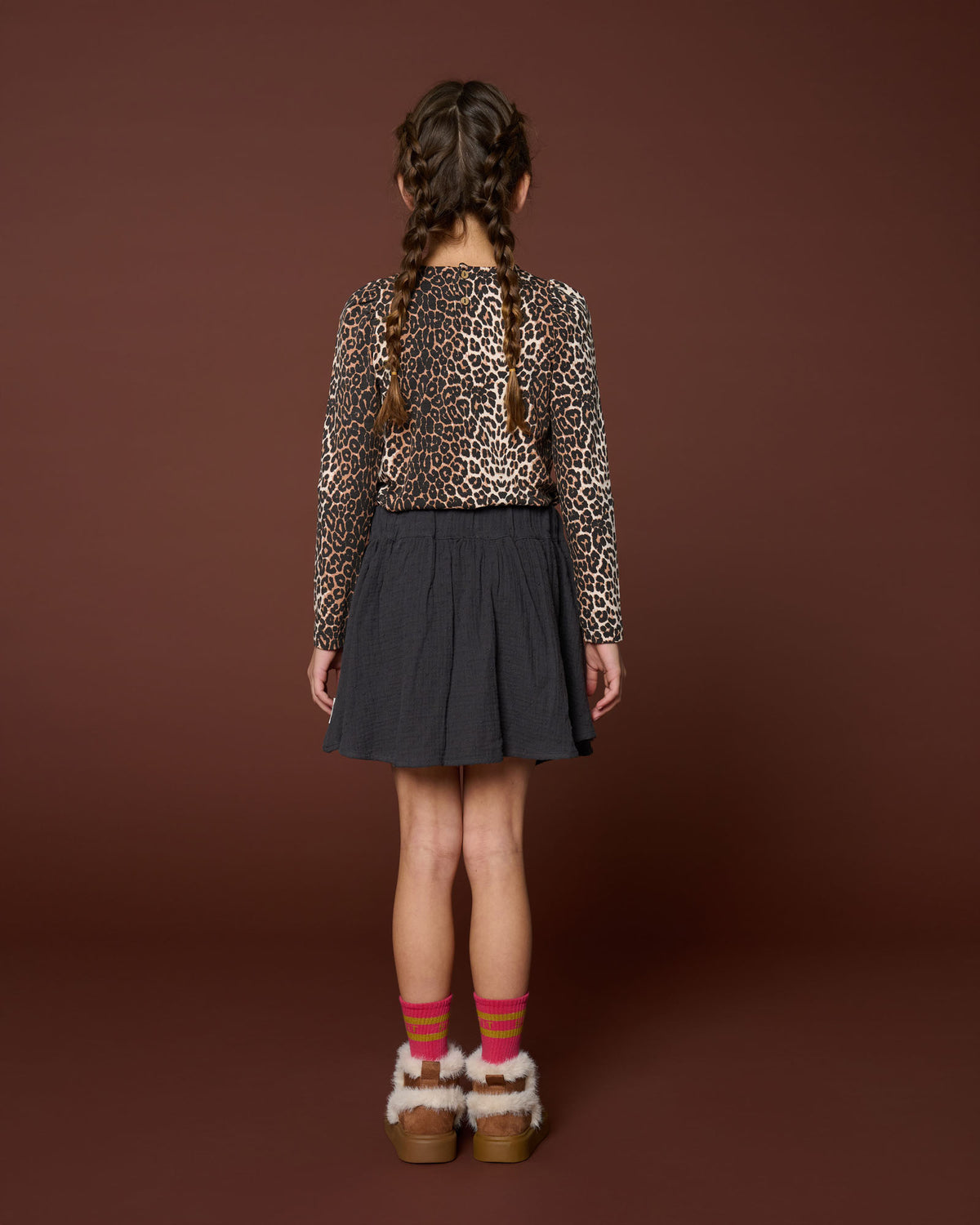 Puff Sleeve Top | Leopard AOP, Petit Blush