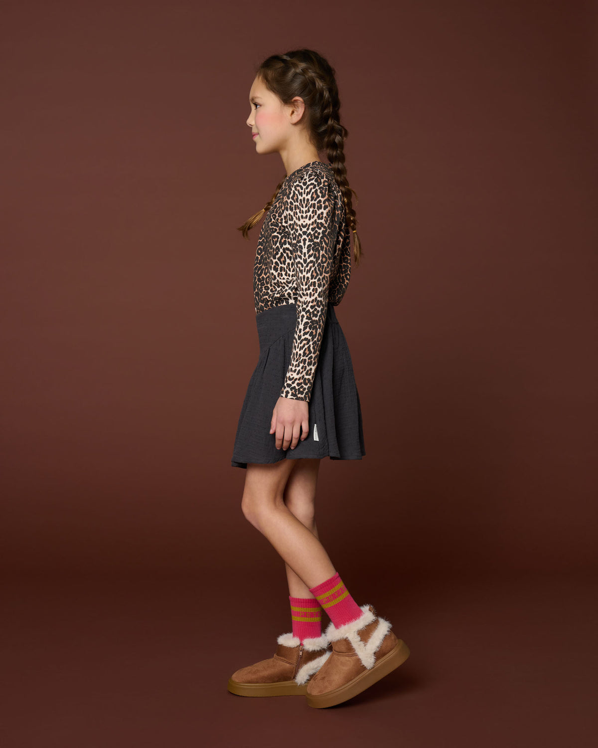 Puff Sleeve Top | Leopard AOP, Petit Blush