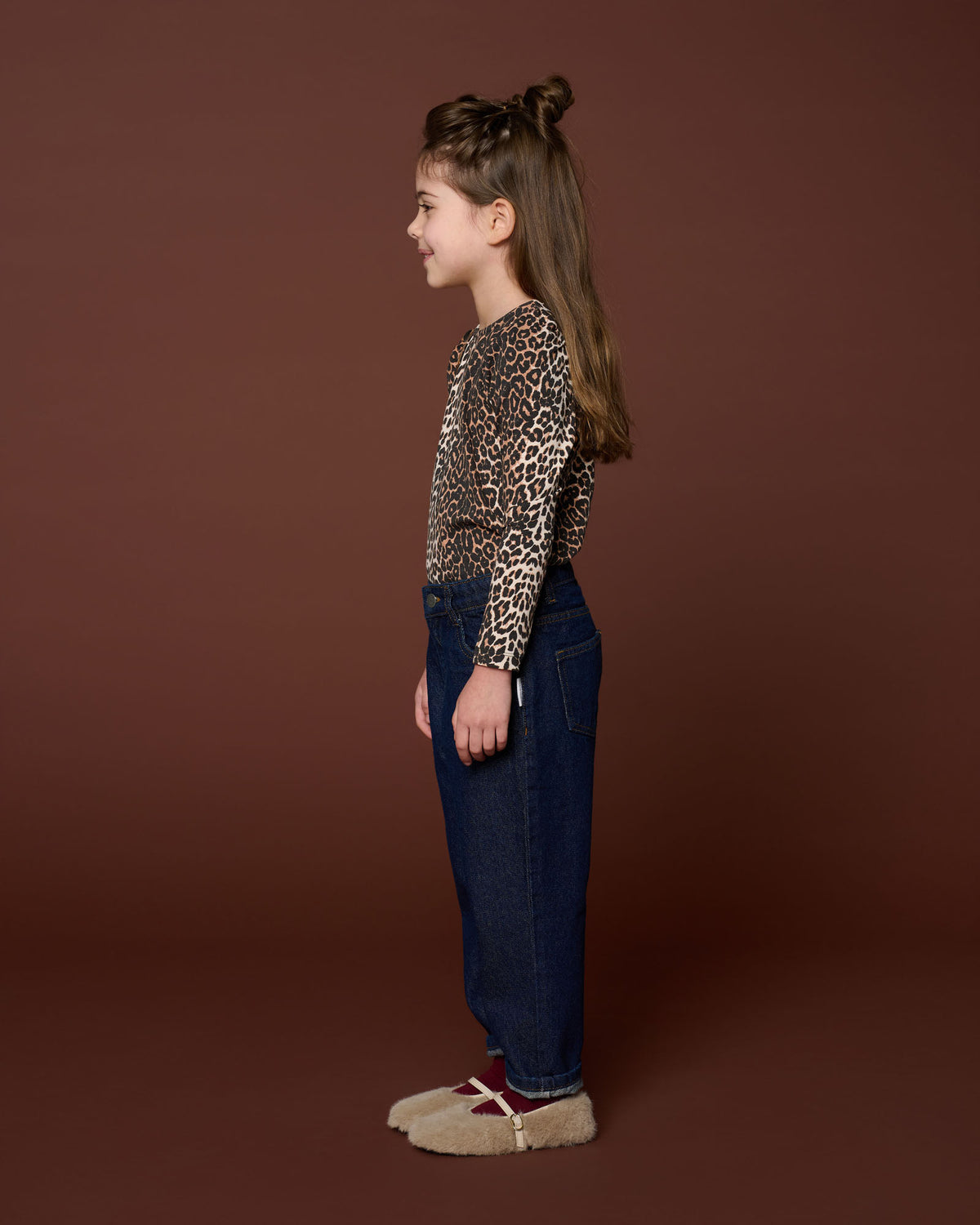 Puff Sleeve Top | Leopard AOP, Petit Blush