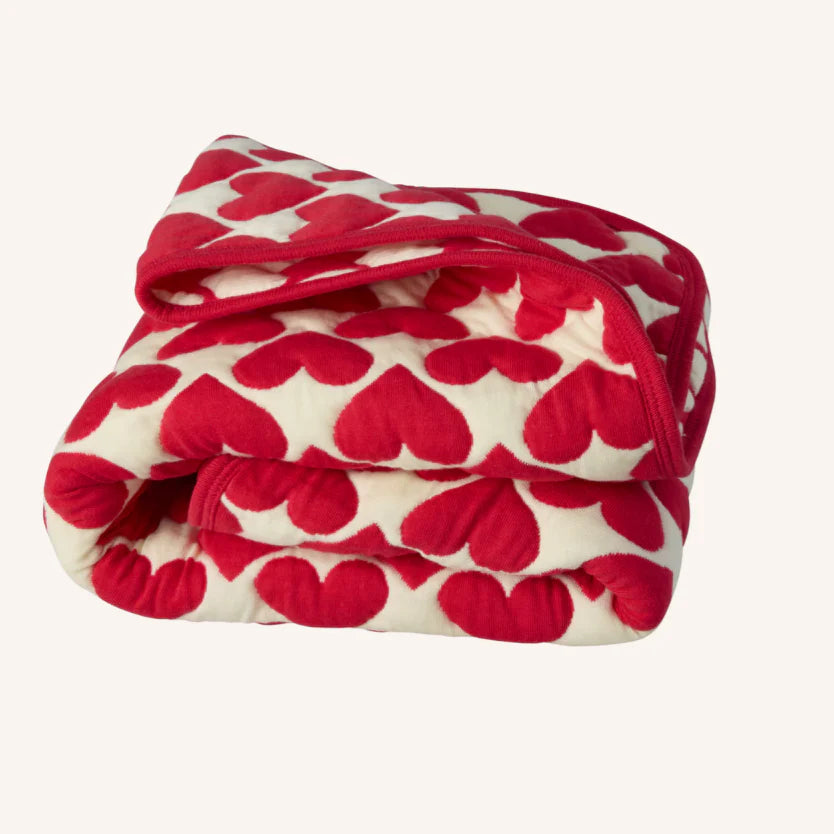 Kids quilted plaid Heart, Rice