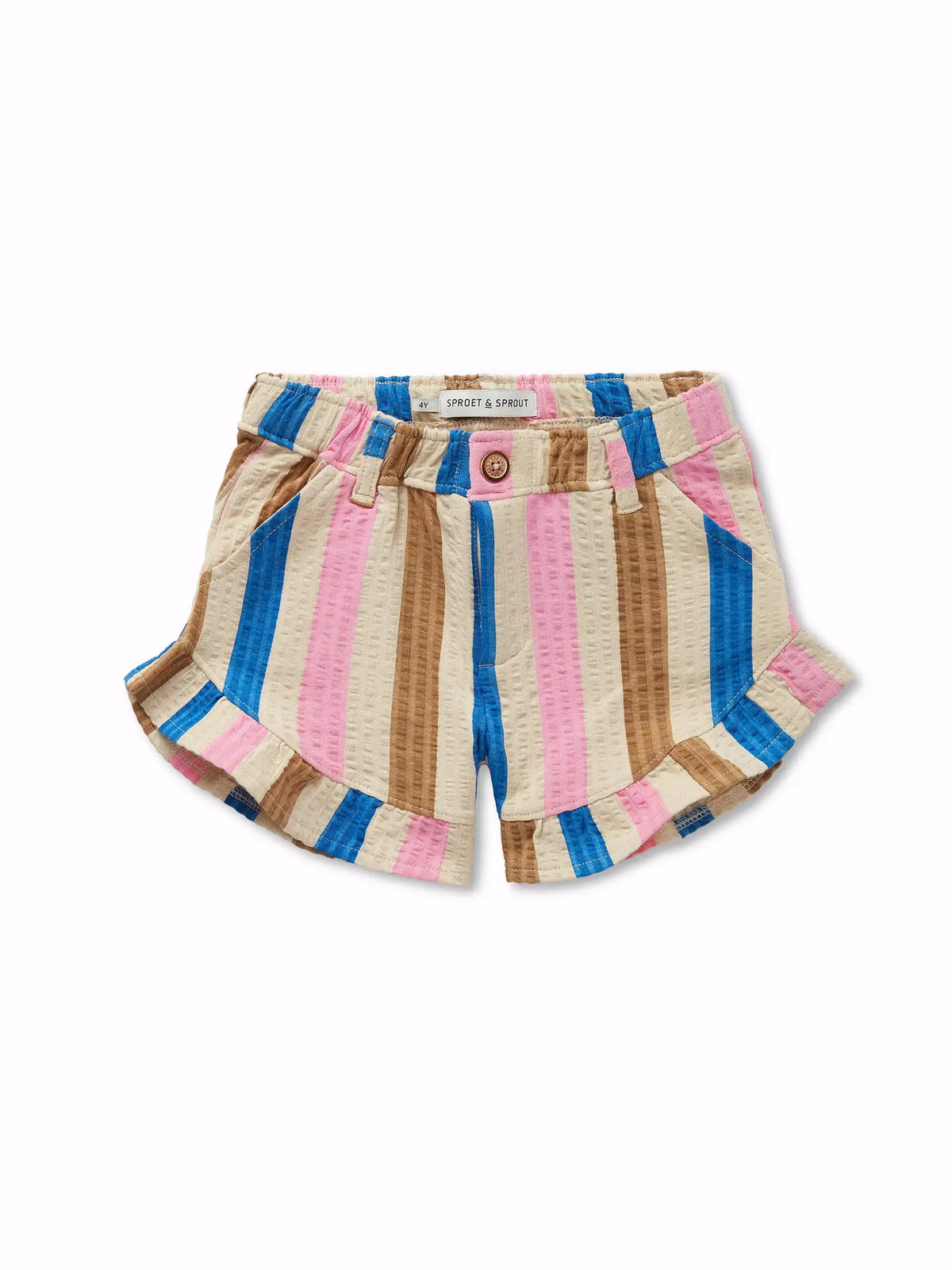 Ruffle short multi colour stripe, Sproet & Sprout