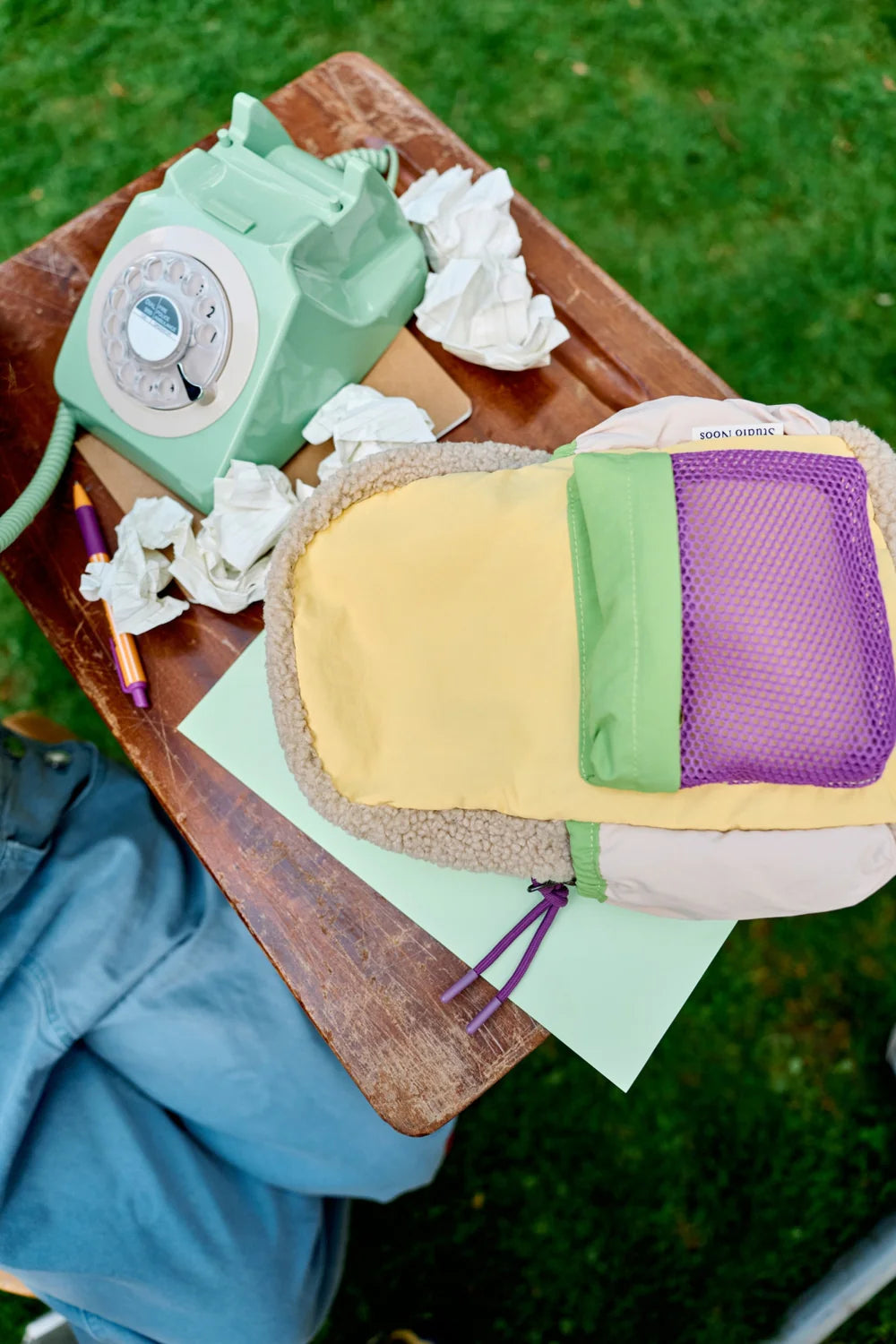 Patchwork Mini Backpack Butter Yellow, Studio Noos