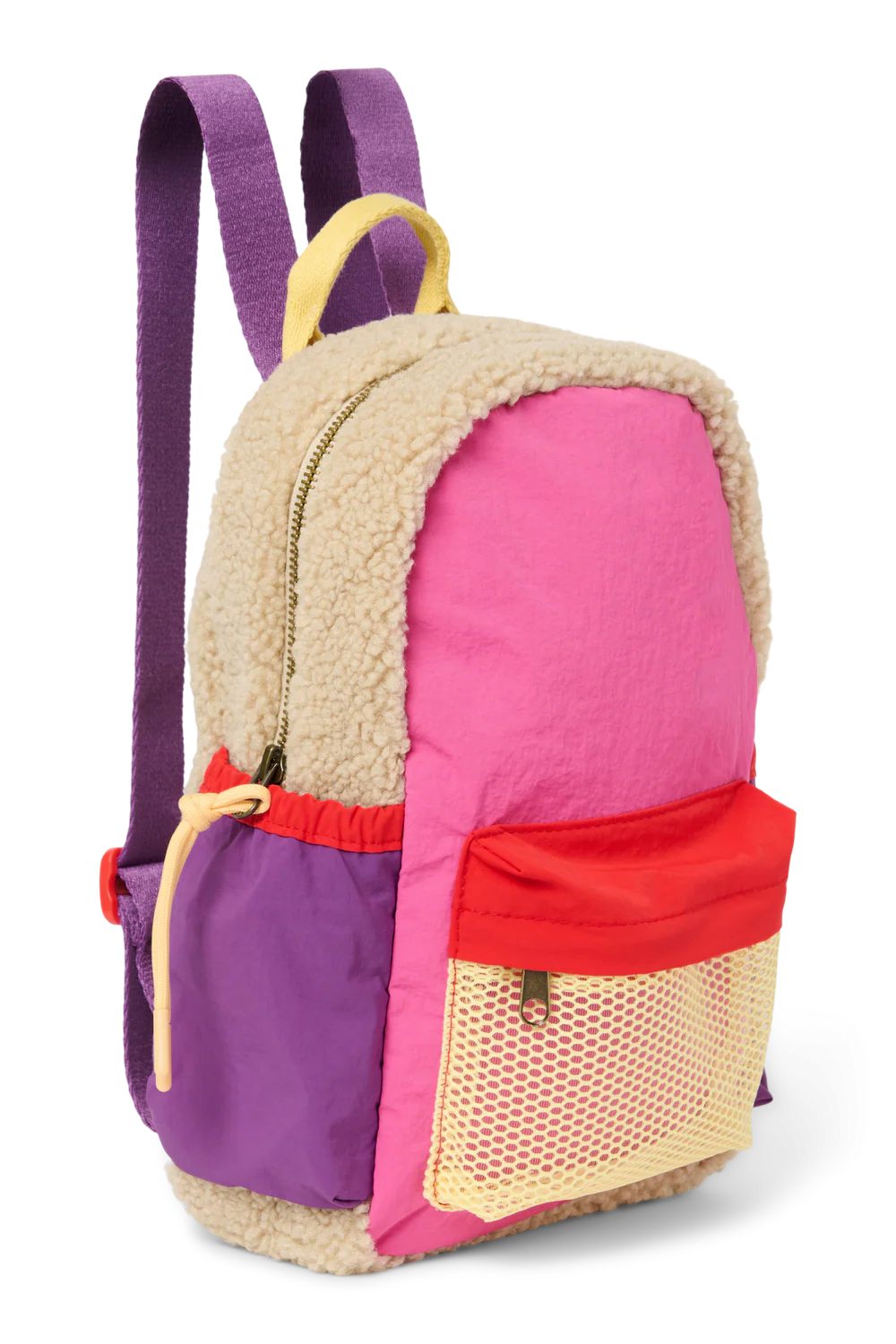 Patchwork Mini Backpack Bright Pink, Studio Noos