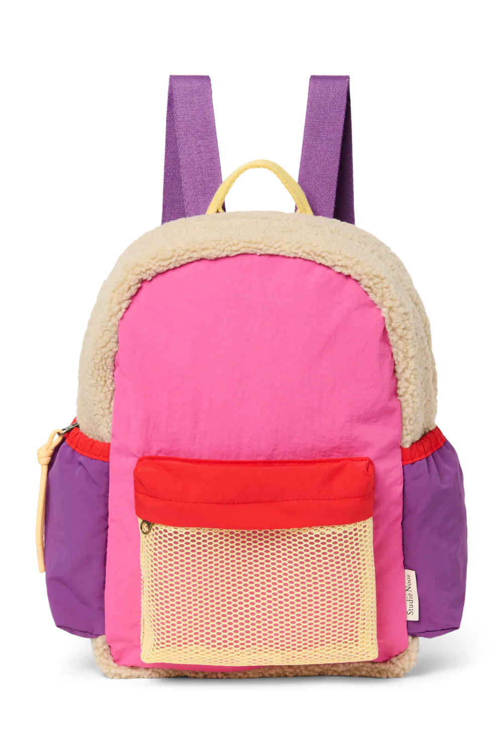 Patchwork Midi Backpack Bright Pink, Studio Noos