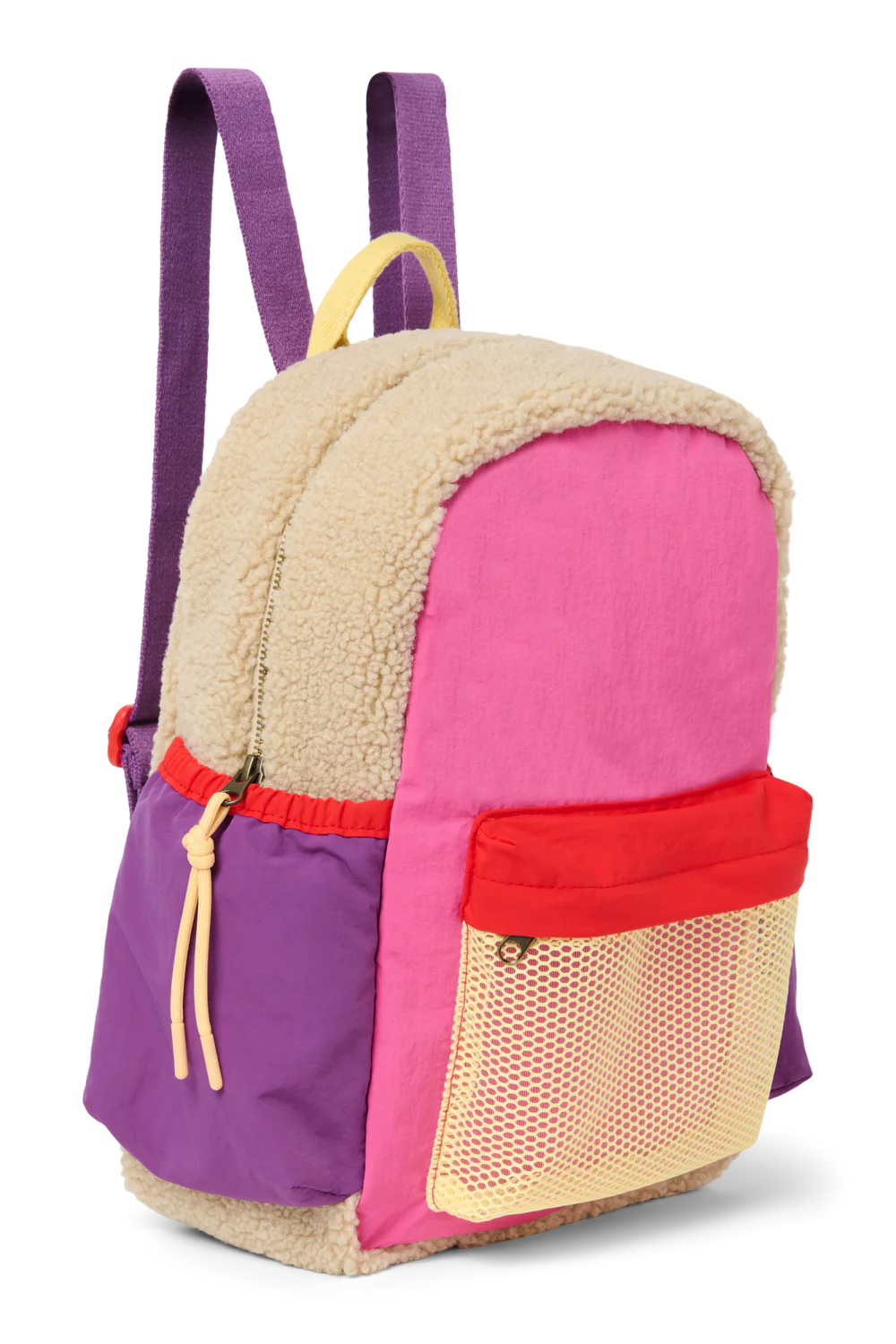Patchwork Midi Backpack Bright Pink, Studio Noos