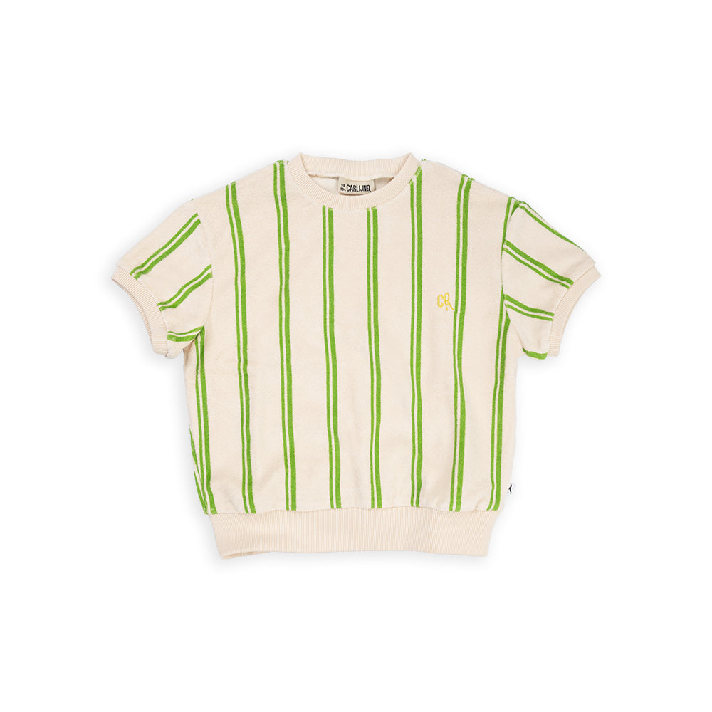 Stripes green sweater short sleeve, Carlijnq