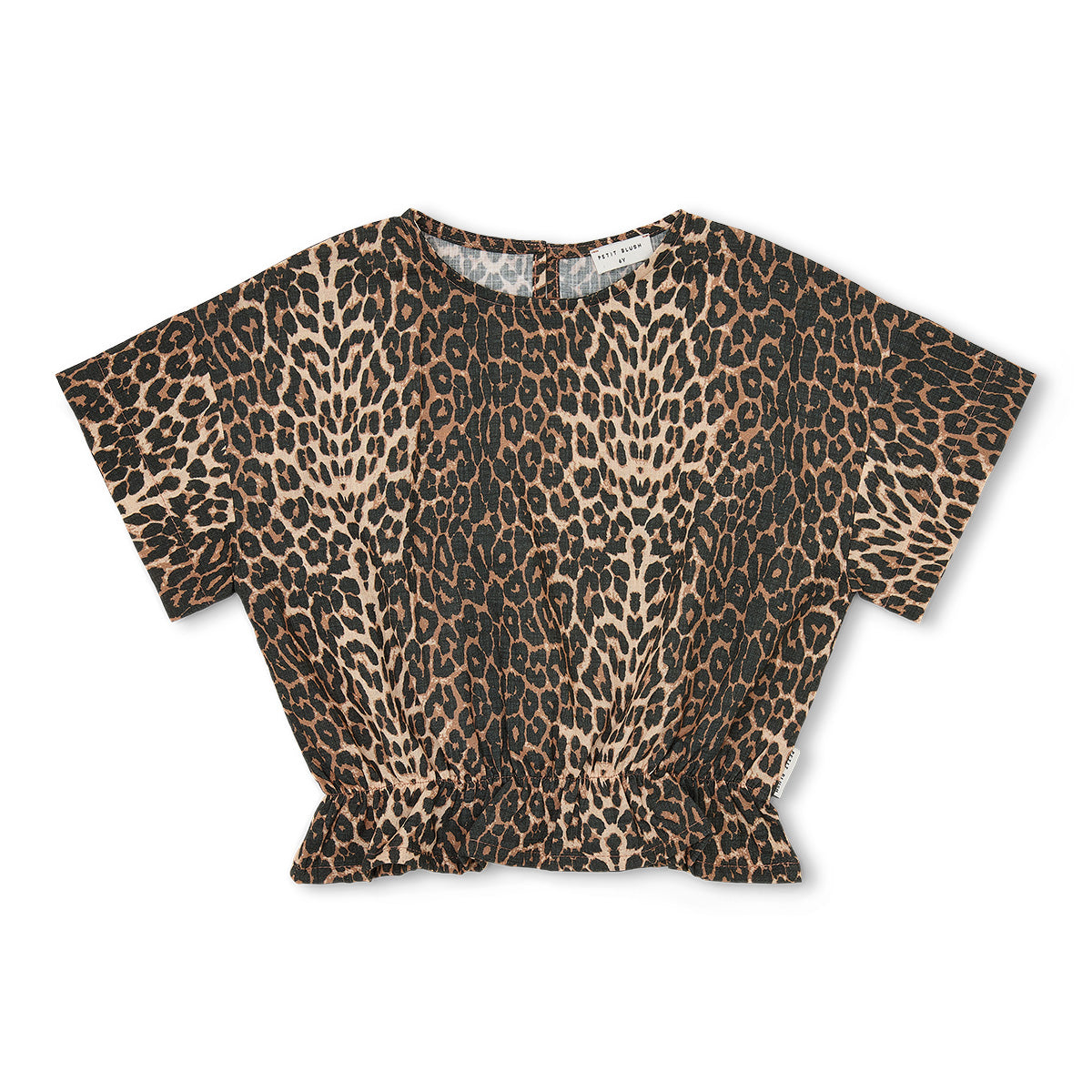 Blouse Elastic Waist Leopard, Petit Blush