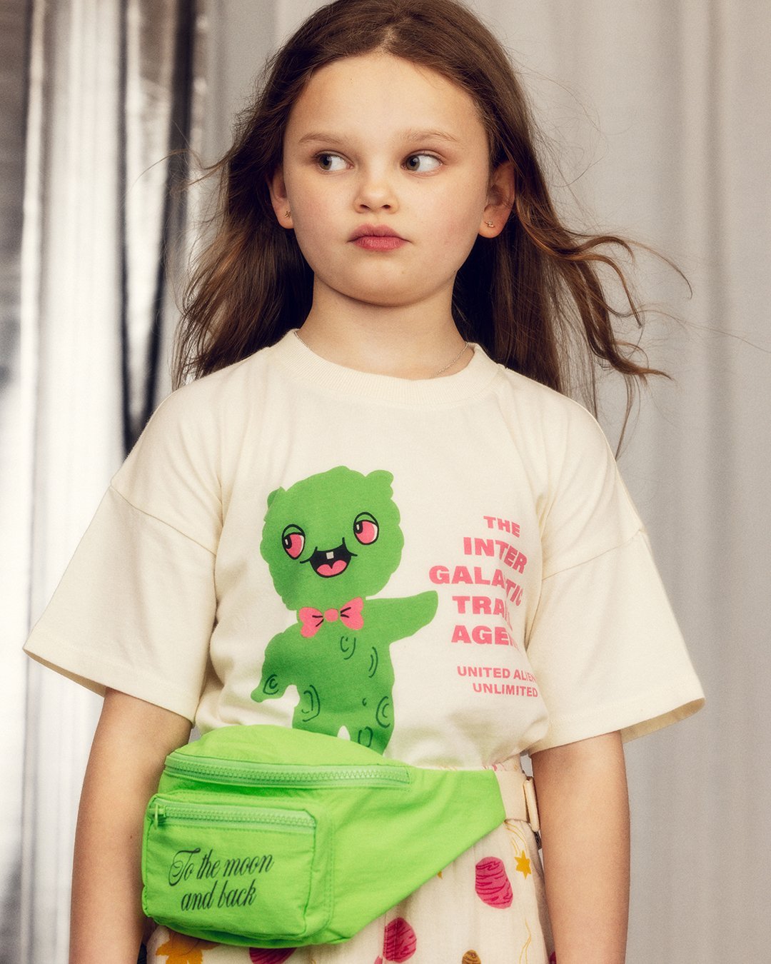 Alien travel agency T-shirt off white, Mini Rodini