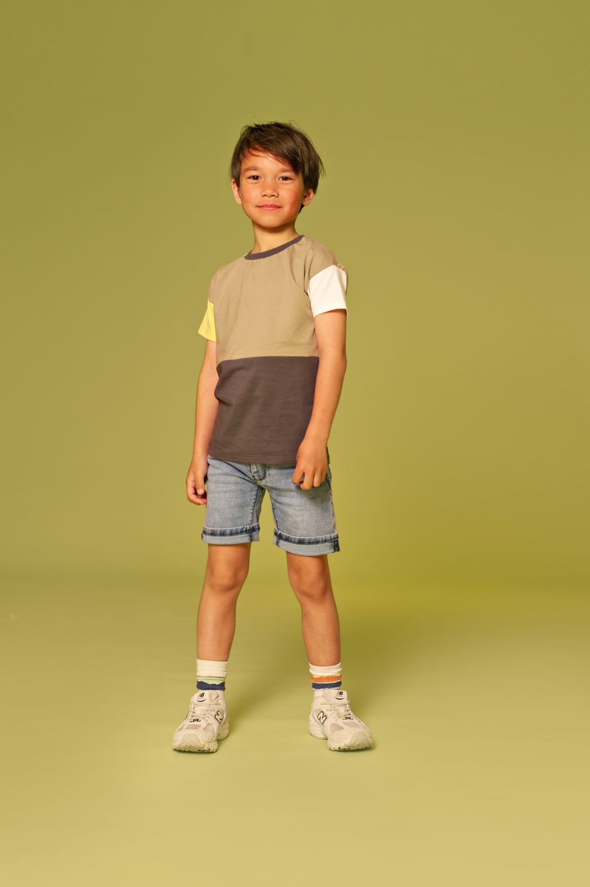 boys denim short Grey Blue denim, Stains & Stories