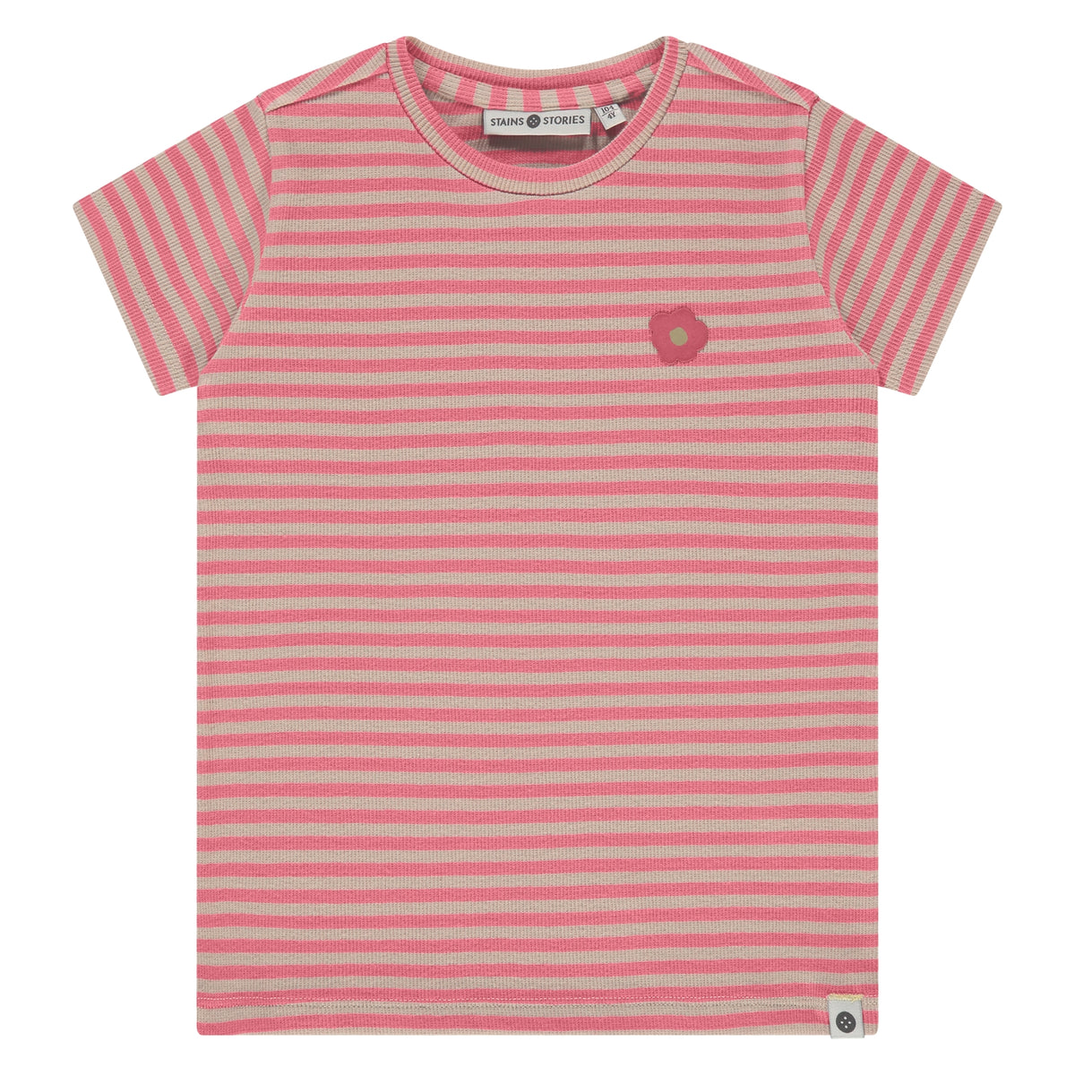 girls t-shirt short sleeve Beige stripes, Stains & Stories