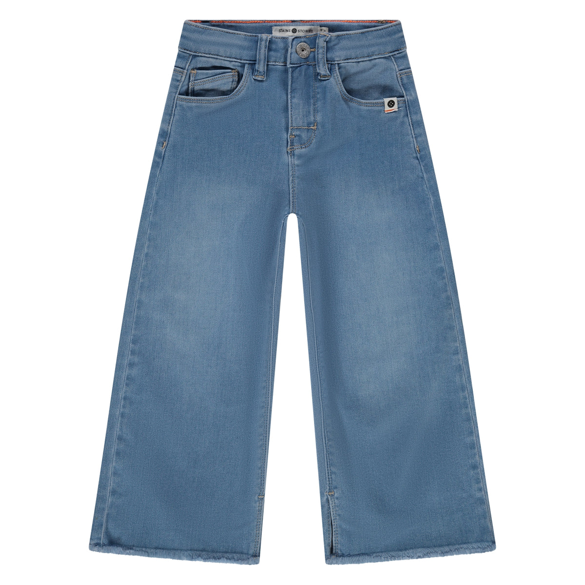 girls wide leg denim Medium Blue, Stains & Stories