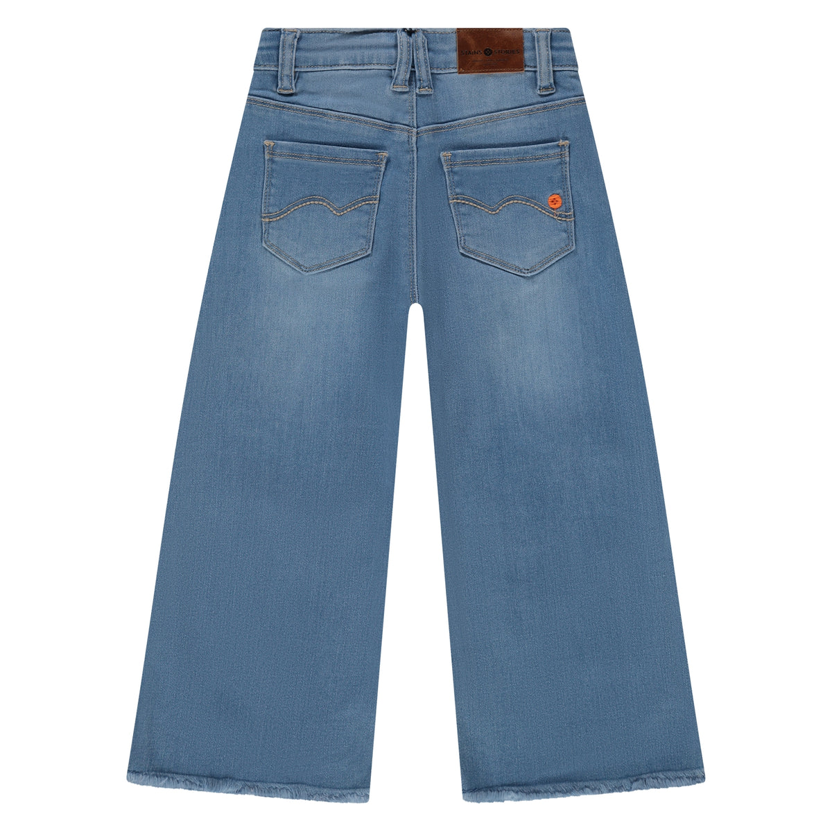 girls wide leg denim Medium Blue, Stains & Stories