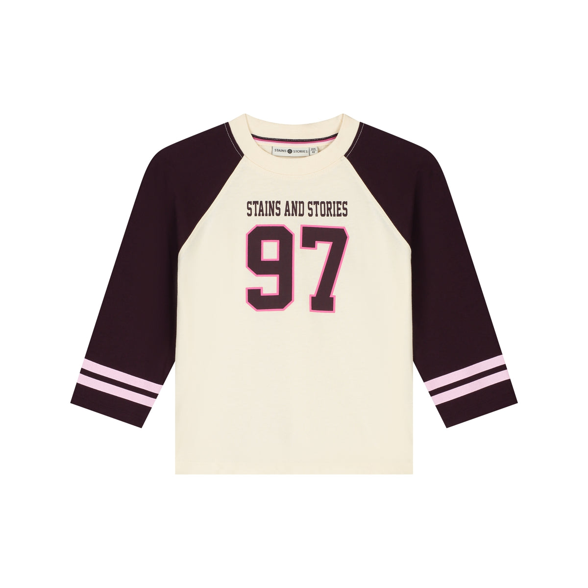 girls t-shirt long sleeve sporty wine red, Stains & Stories