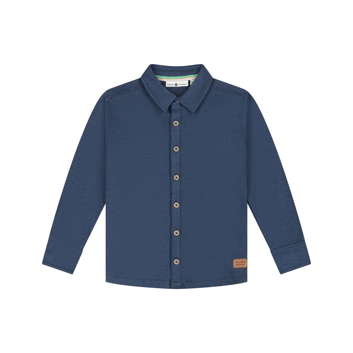 boys shirt long sleeve Navy, Stains & Stories