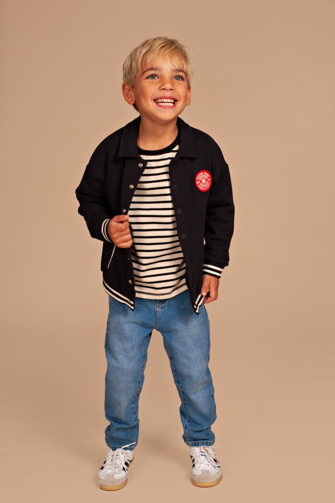 boys t-shirt long sleeve navy, Stains & Stories