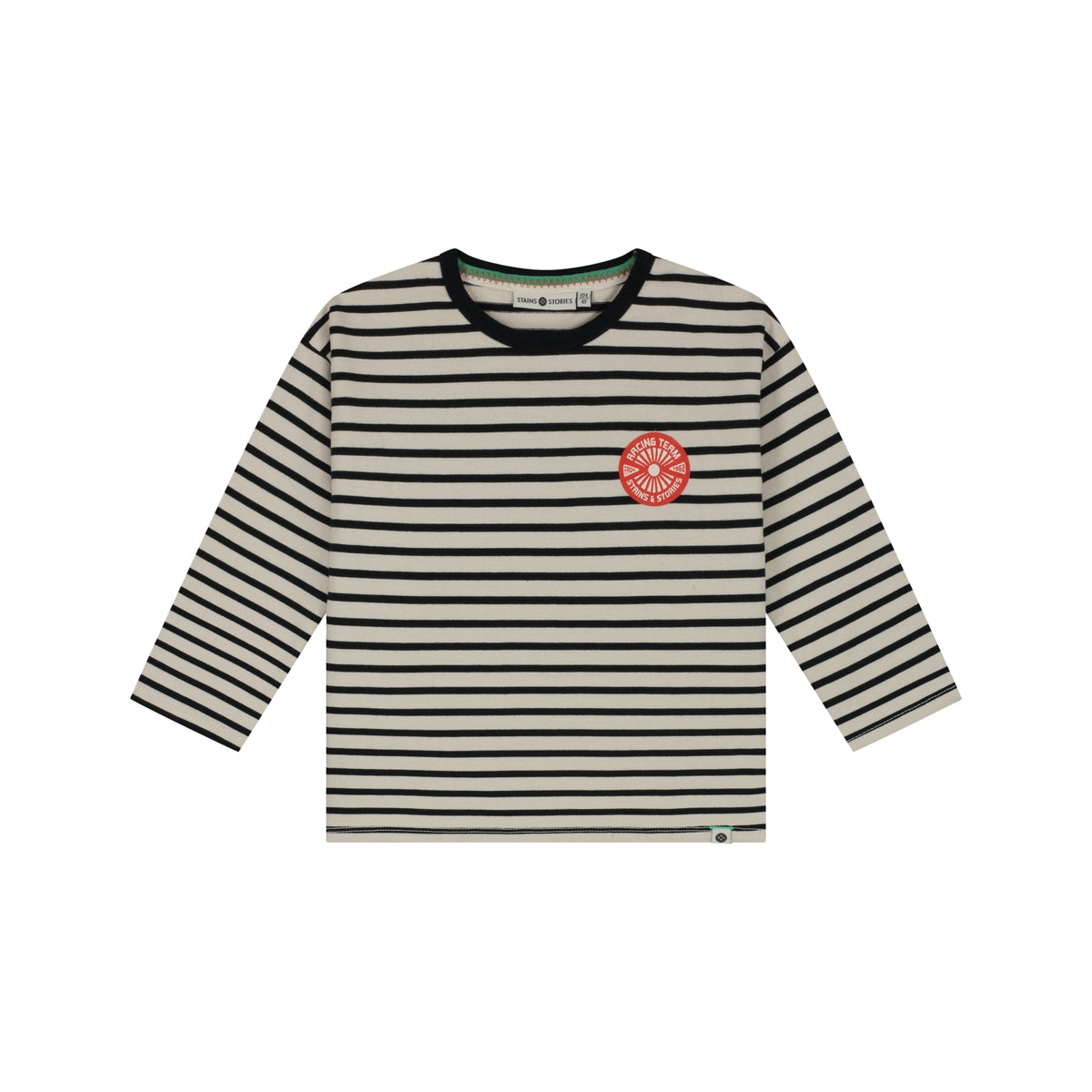 boys t-shirt long sleeve navy, Stains & Stories