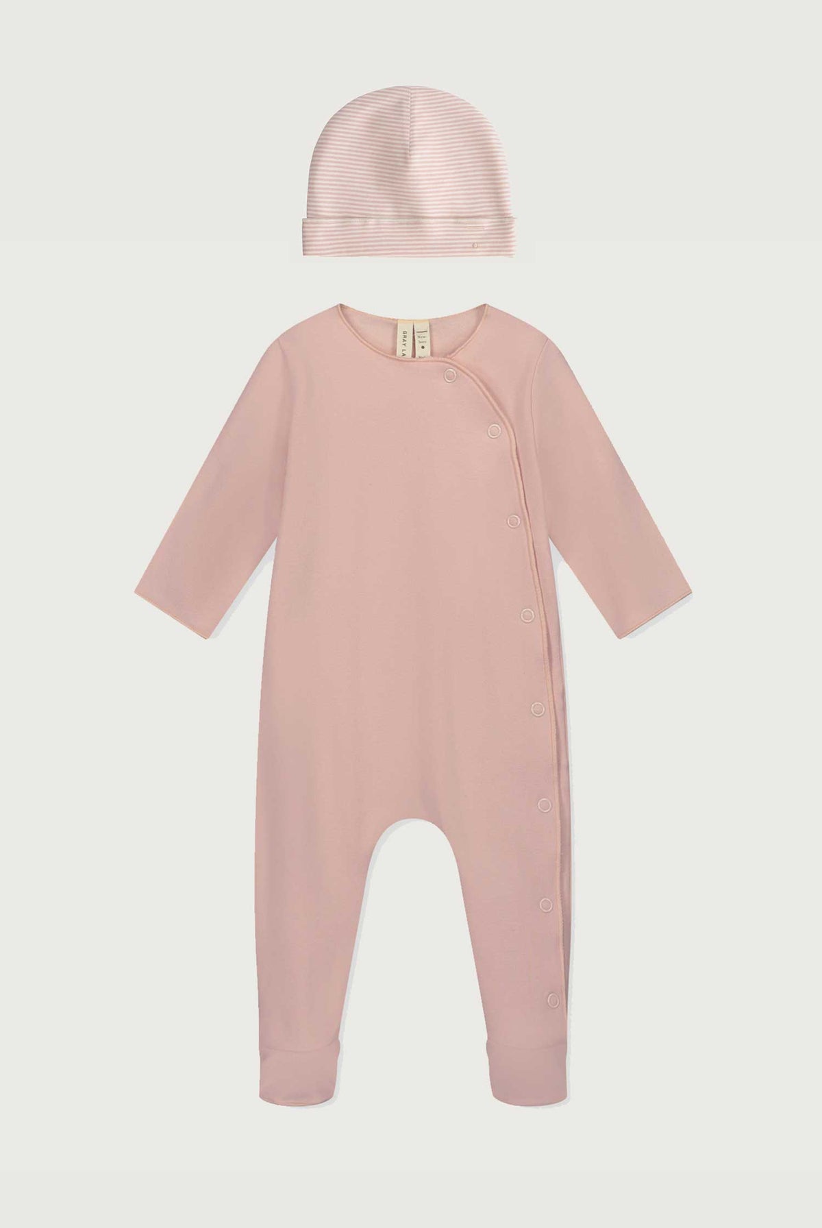 Newborn suit Faded pink GOTS, Gray Label