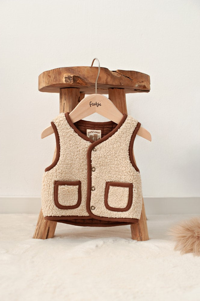 Omkeerbaar teddy gilet - Tiny Timber Tales, Feetje