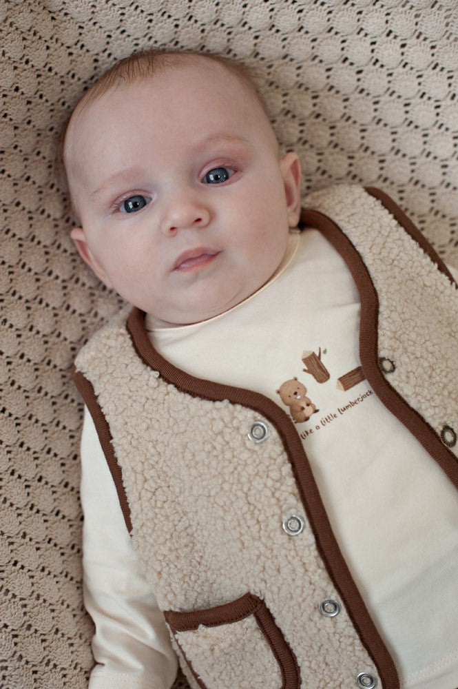 Omkeerbaar teddy gilet - Tiny Timber Tales, Feetje