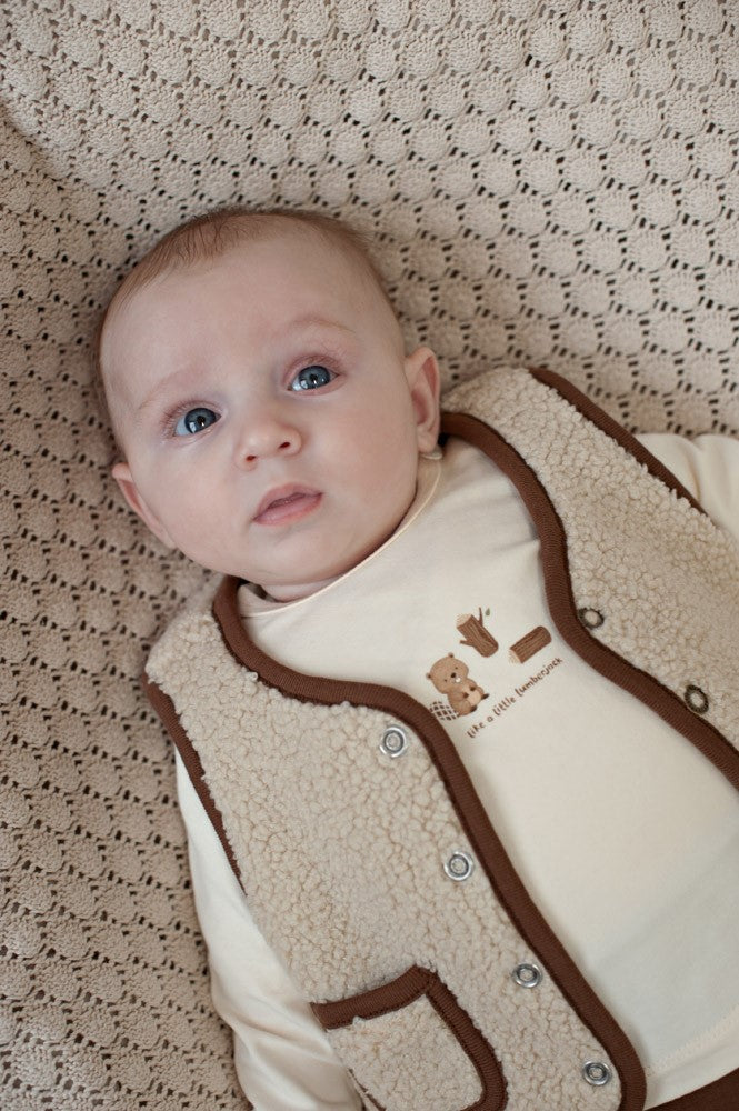 Omkeerbaar teddy gilet - Tiny Timber Tales, Feetje