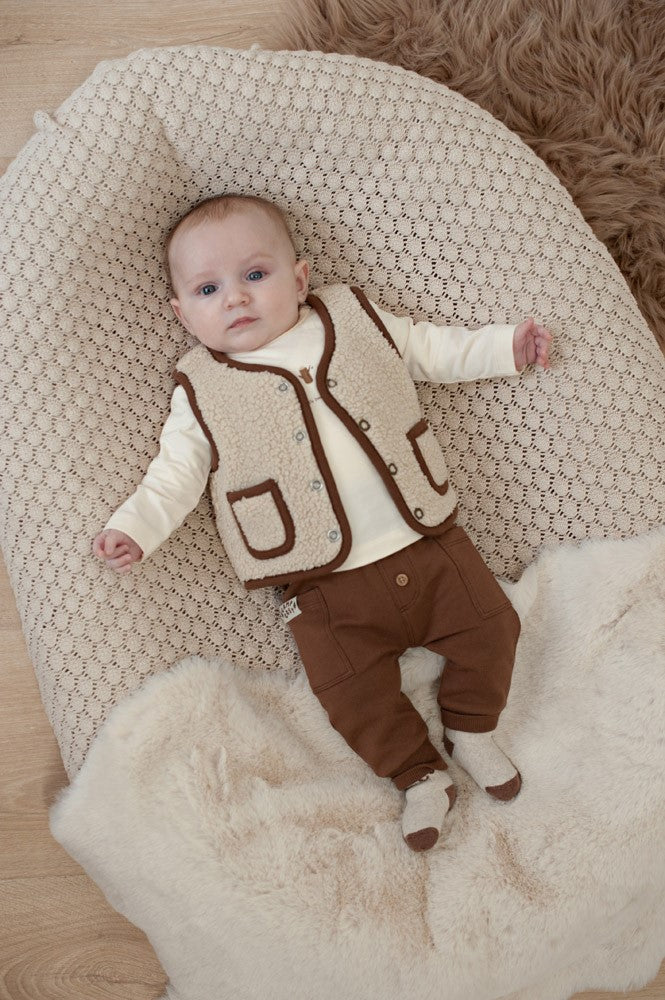 Omkeerbaar teddy gilet - Tiny Timber Tales, Feetje