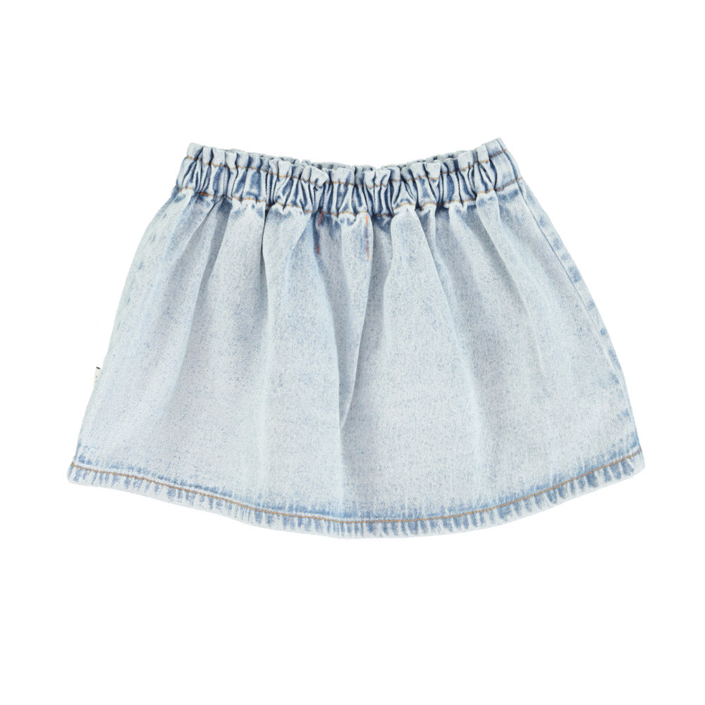 Washed blue denim short skirt, Piupiuchick