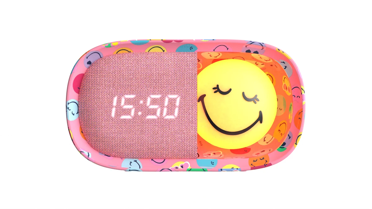 Dreamy Clock Smiley World Pink, MOB