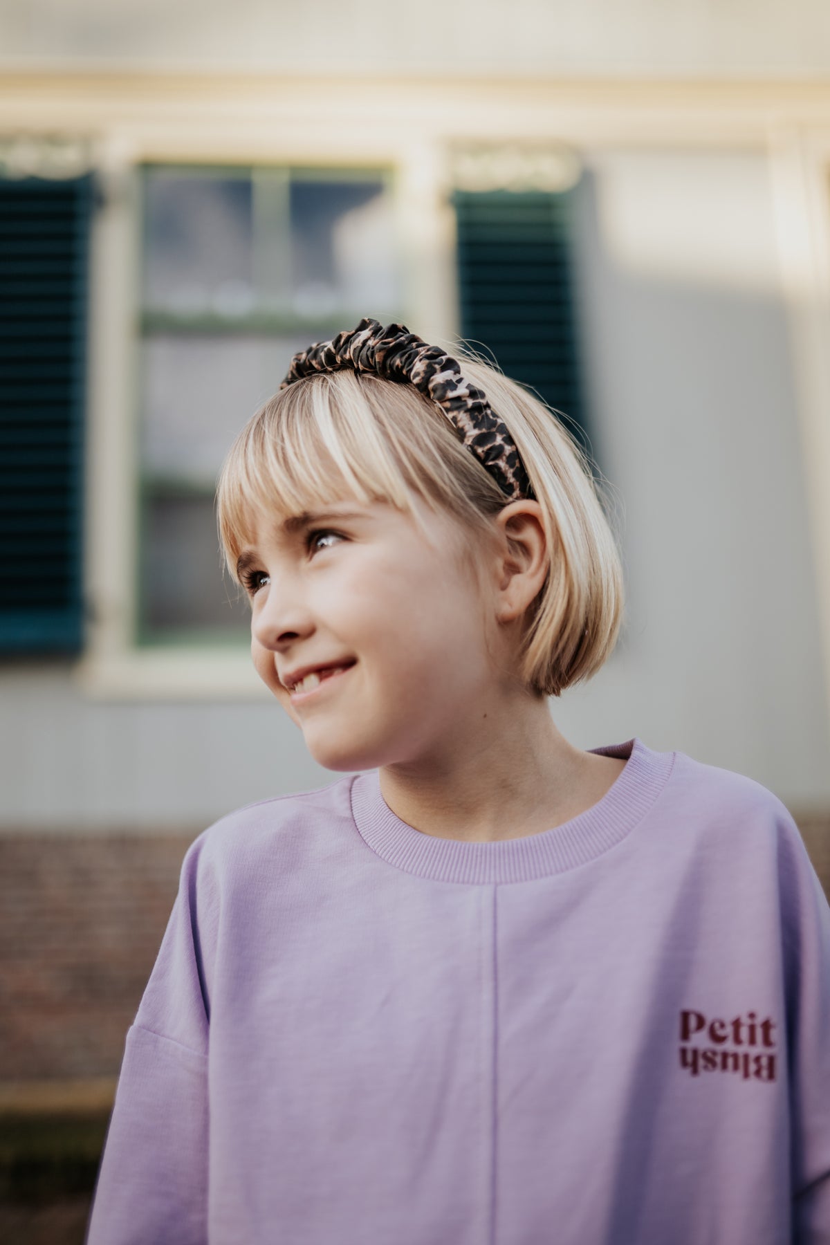 Smocked Headband | Leopard AOP, Petit Blush