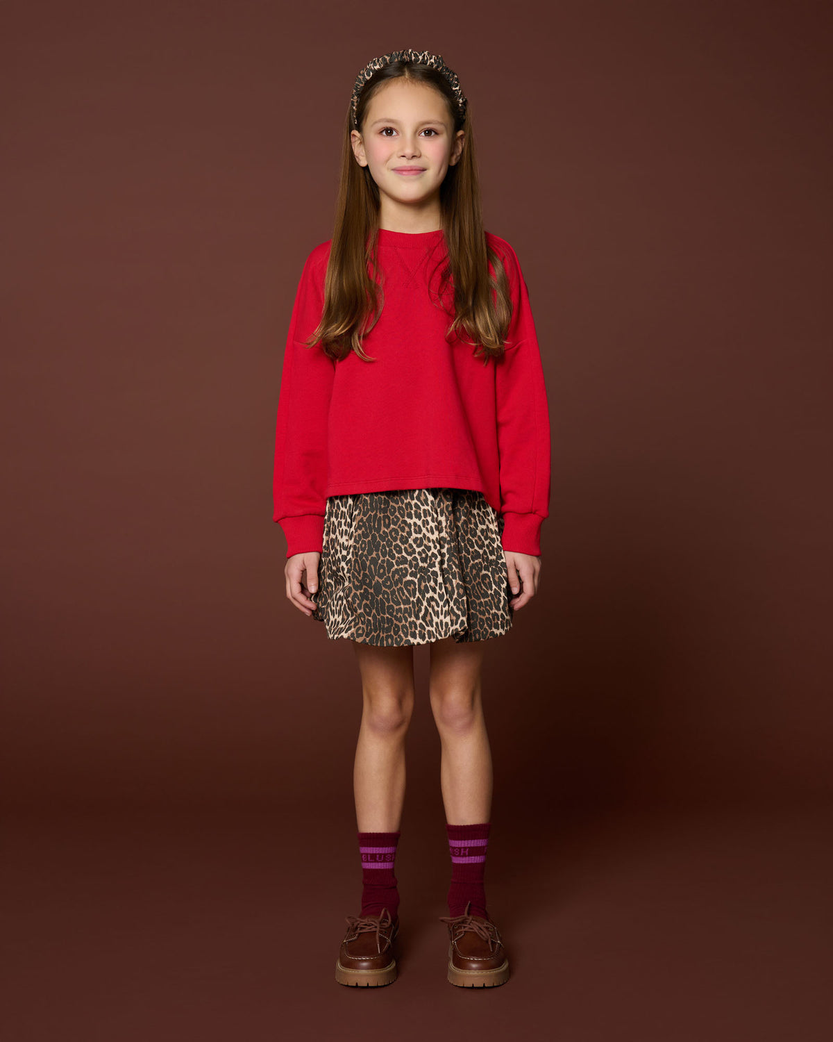 Smocked Headband | Leopard AOP, Petit Blush