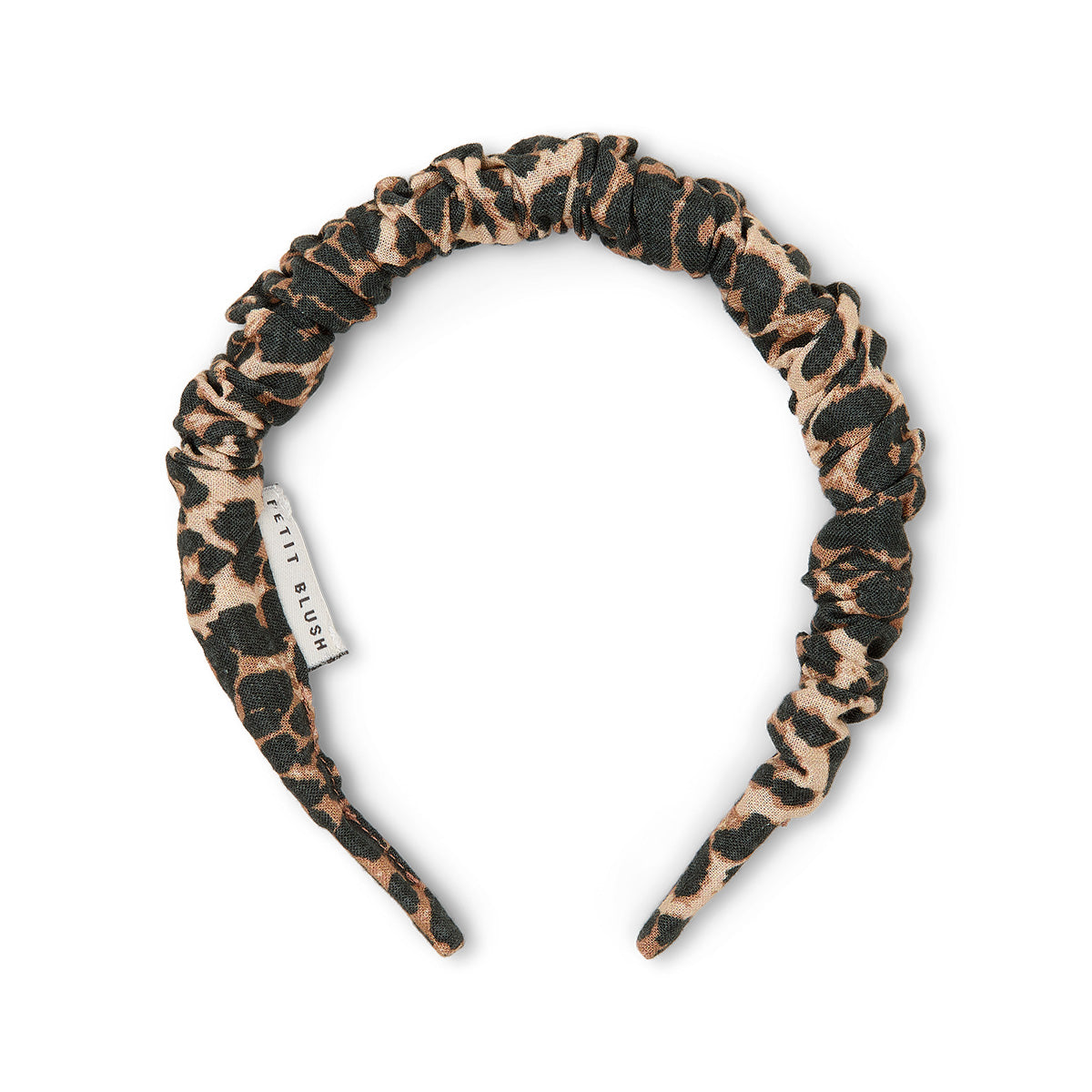 Smocked Headband | Leopard AOP, Petit Blush