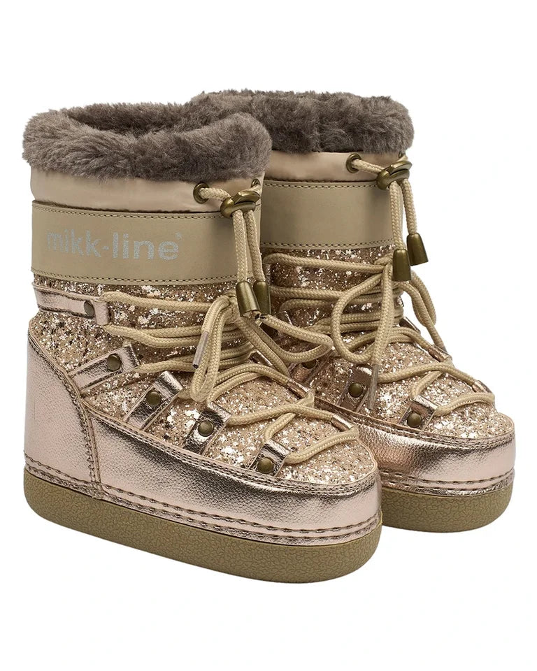 Snow Boot Champagne Glitter, Mikk Line