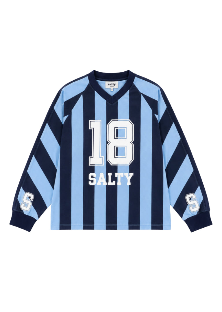 Salty T-shirt stripes blue, Salty Stitch
