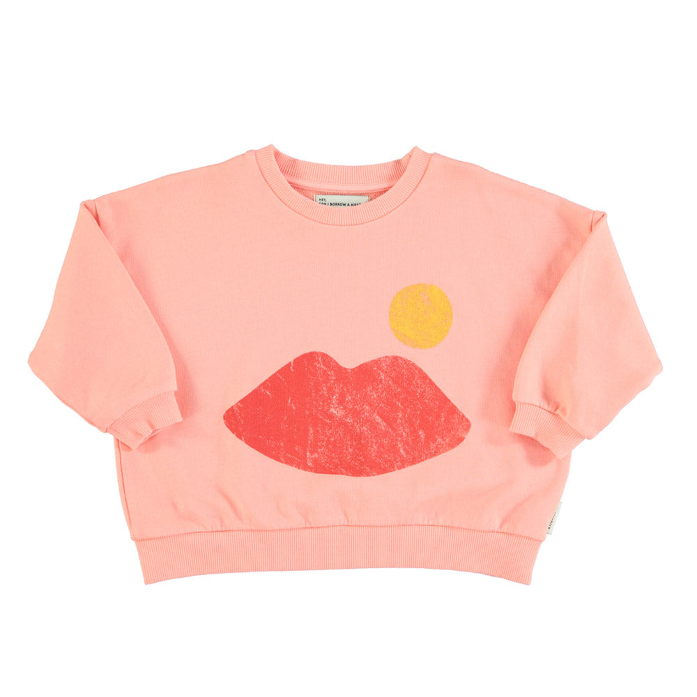 Sweater coral lips print, Piupiuchick