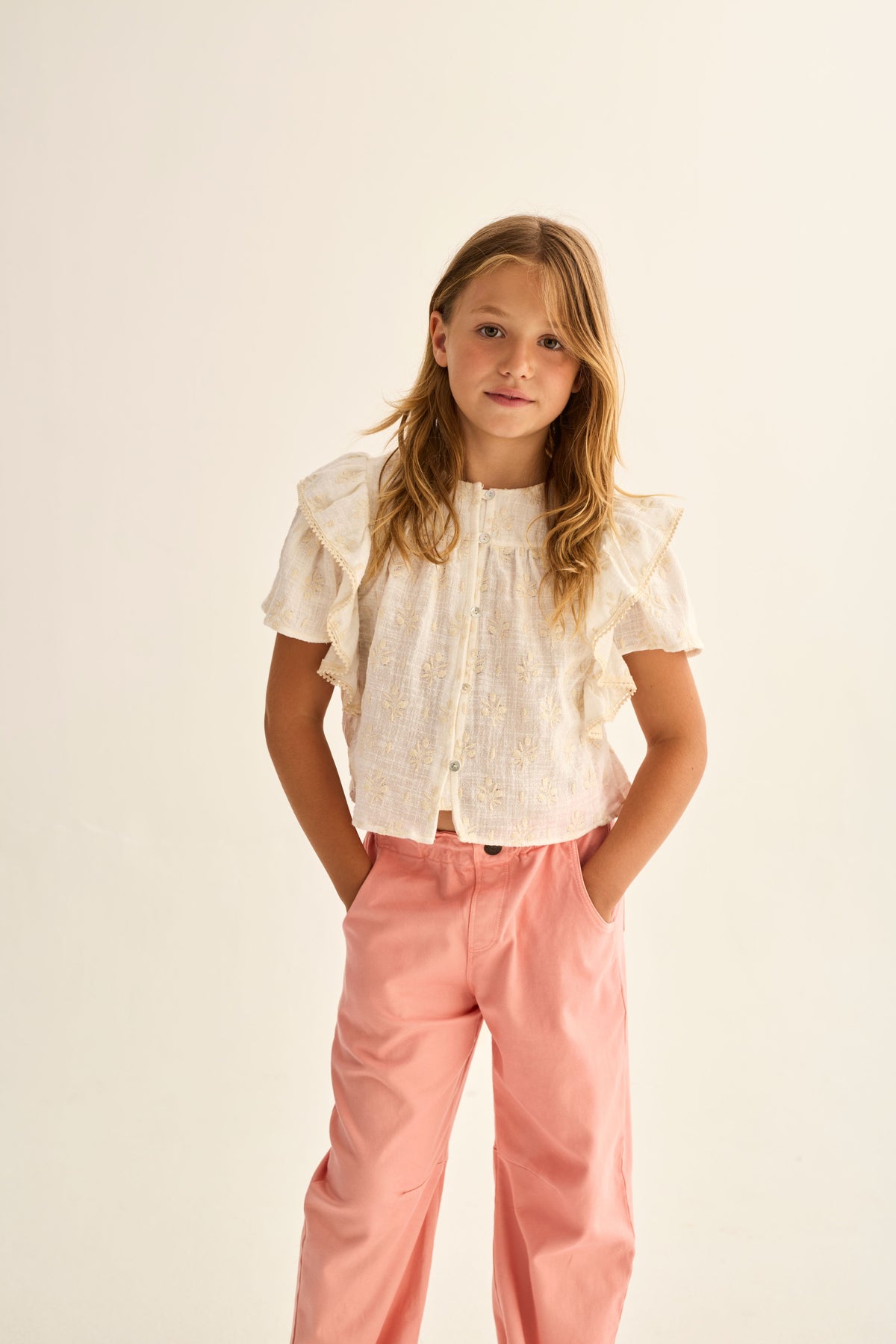 Blouse Tanzy ivory floral, My Little Cozmo