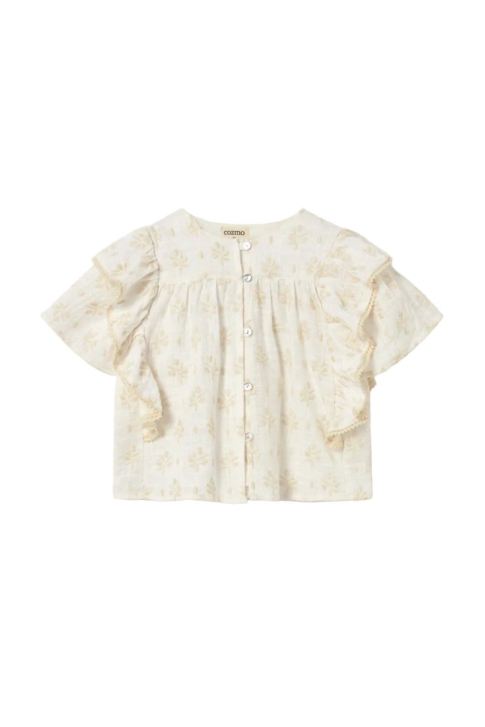 Blouse Tanzy ivory floral, My Little Cozmo