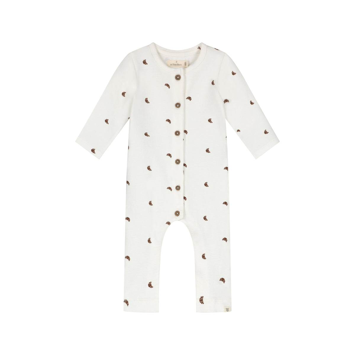 baby suit Ivory Croissant print, A Tiny Story