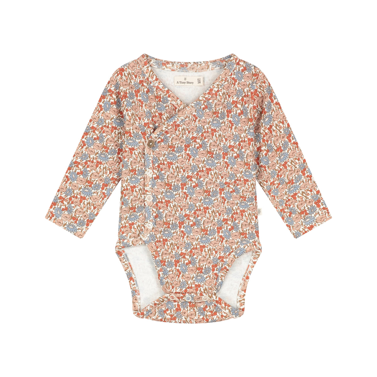 Baby romper multicolor overslag Multicolor print, A Tiny Story