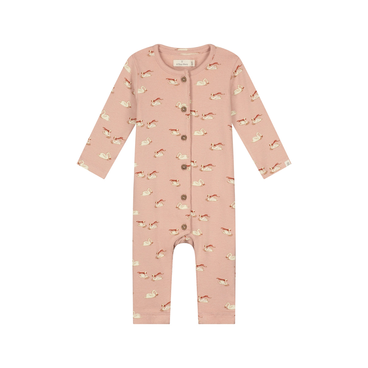Baby suit old pink swan, A Tiny Story
