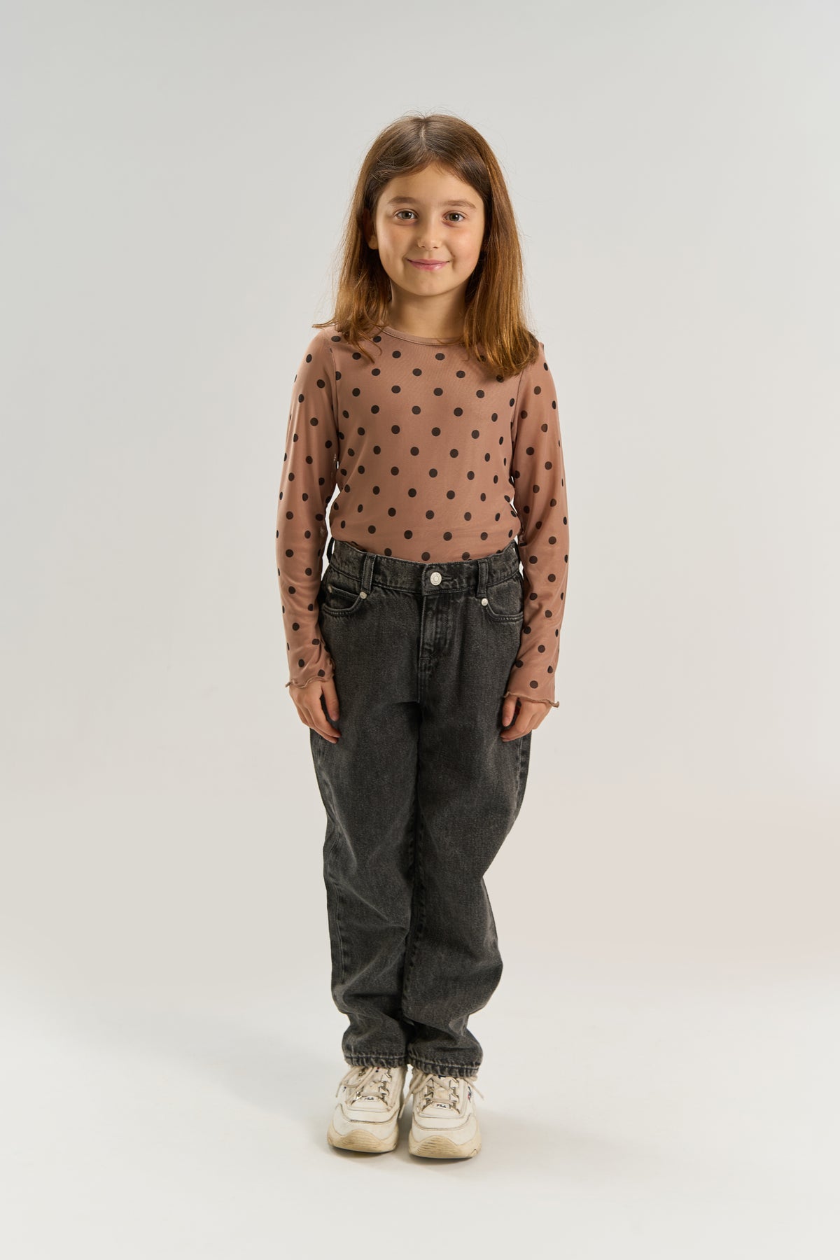 Vandelia longsleeve Mesh Taupe Gray, The New