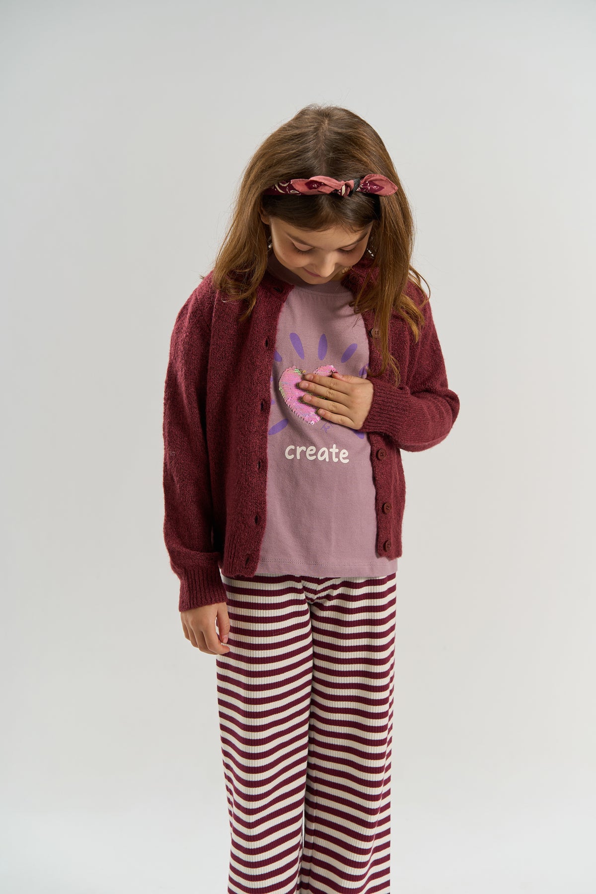 Verity Knit Cardigan Burgundy, The New