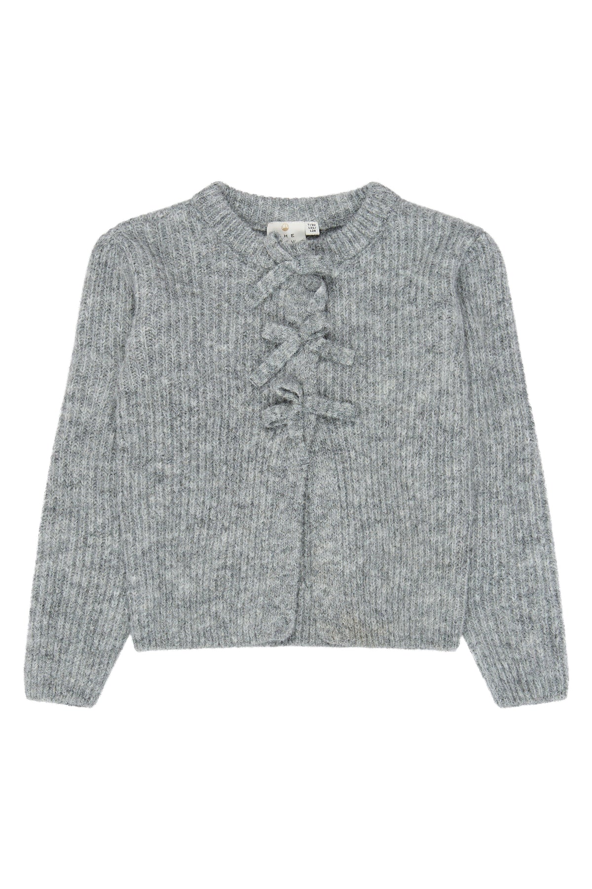 Valencia Knit Cardigan Light grey Melange, The New