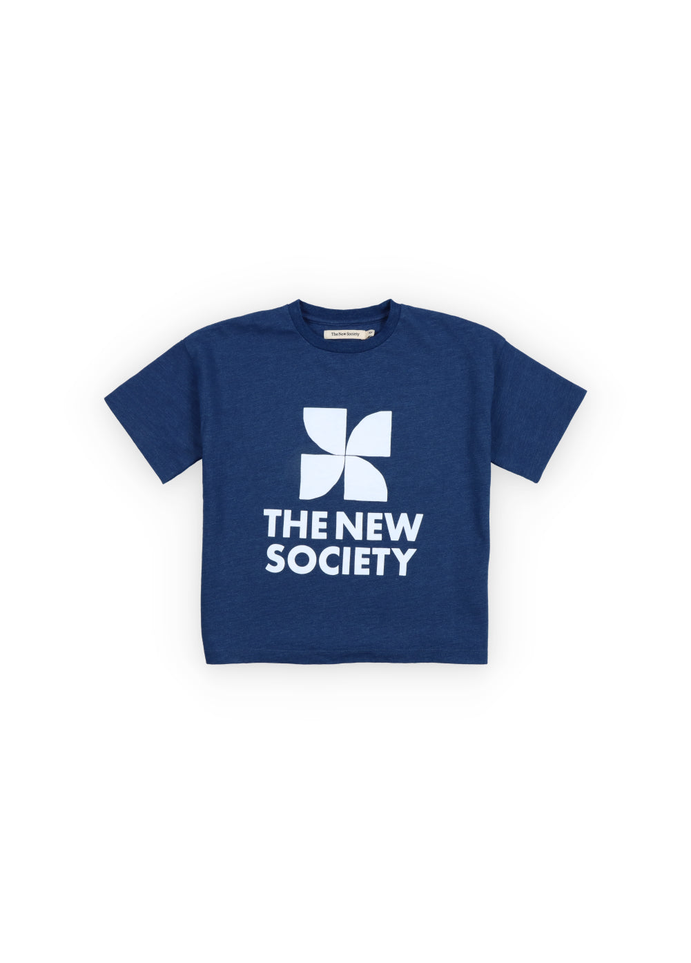 TNS logo t-shirt indigo denim, The New Society