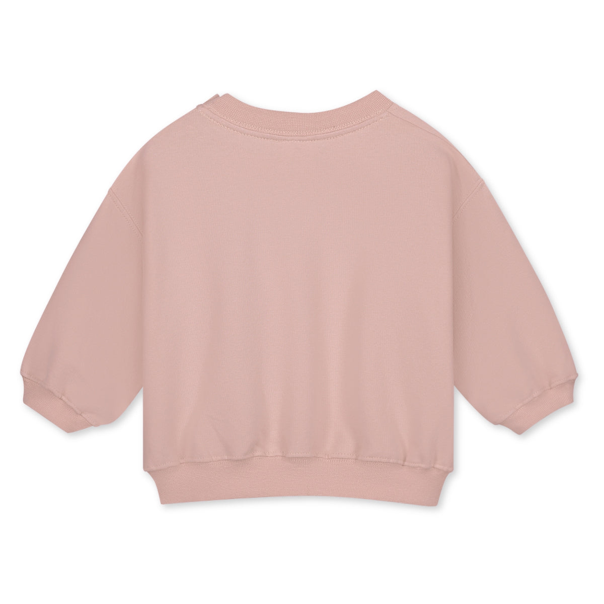 Baby Dropped shoulder sweater Faded Pink, Gray Label