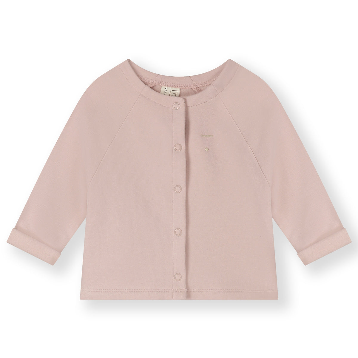 Baby raglan cardigan Faded Pink, Gray Label