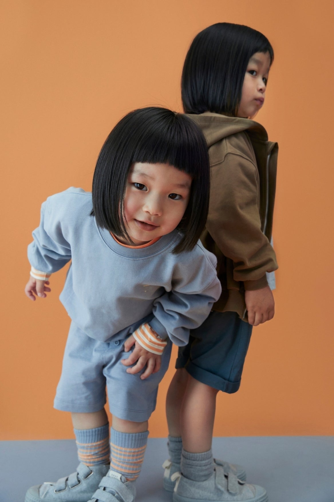 Dropped shoulder sweater Stone grey, Gray Label