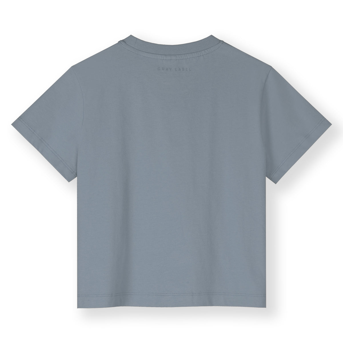 Oversized Tee w/ Logo GOTS stone grey/ melon, Gray Label
