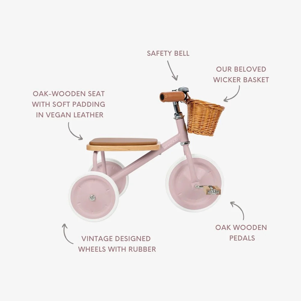Banwood trike vintage Dusty Pink