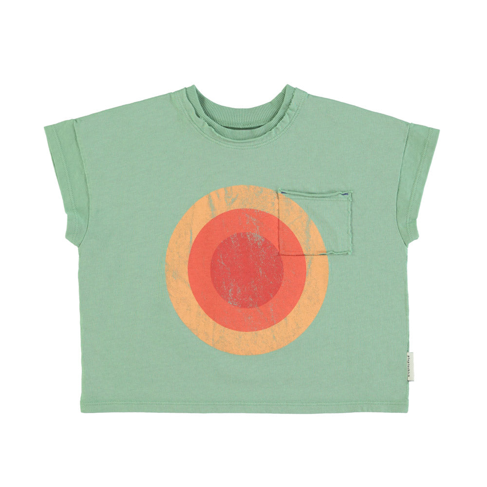 T-shirt green multicolor circle, Piupiuchick
